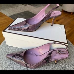 Coach Alena Lilac Python Low Heel Sz 8 M Preloved